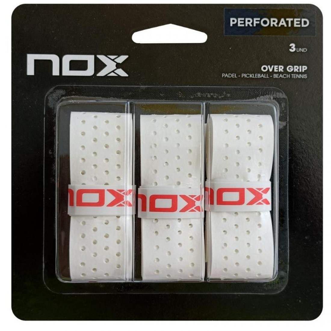 Nox Pro Perforated White 3 Overgrips