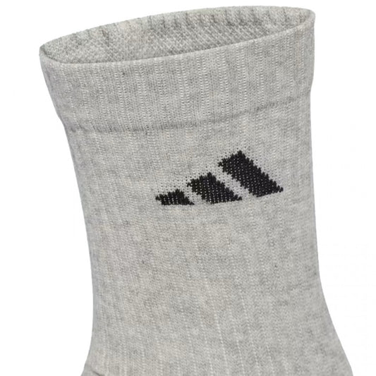 Adidas Cushioned Crew Socks White Grey Black 6 Pairs