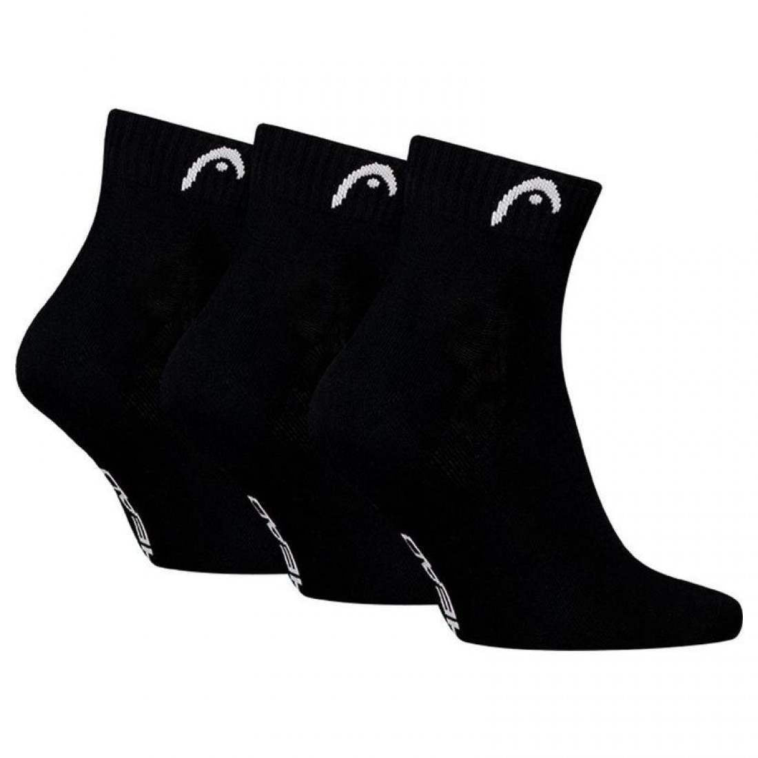 Head All Sports Quarter Socks Black 3 Pairs