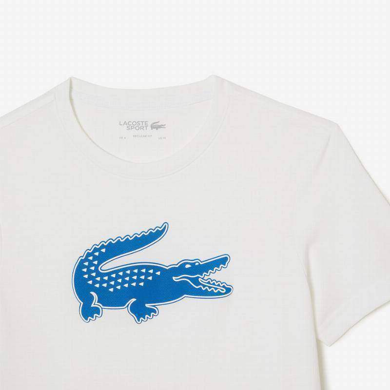 Lacoste Sport Breathable White Blue T-Shirt