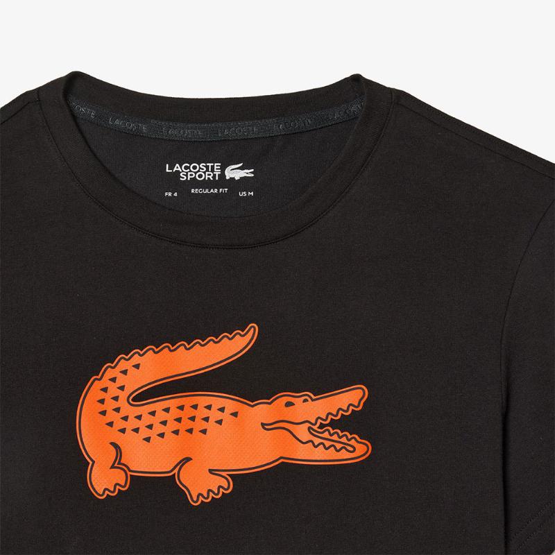 Lacoste Sport Breathable Black Orange T-Shirt