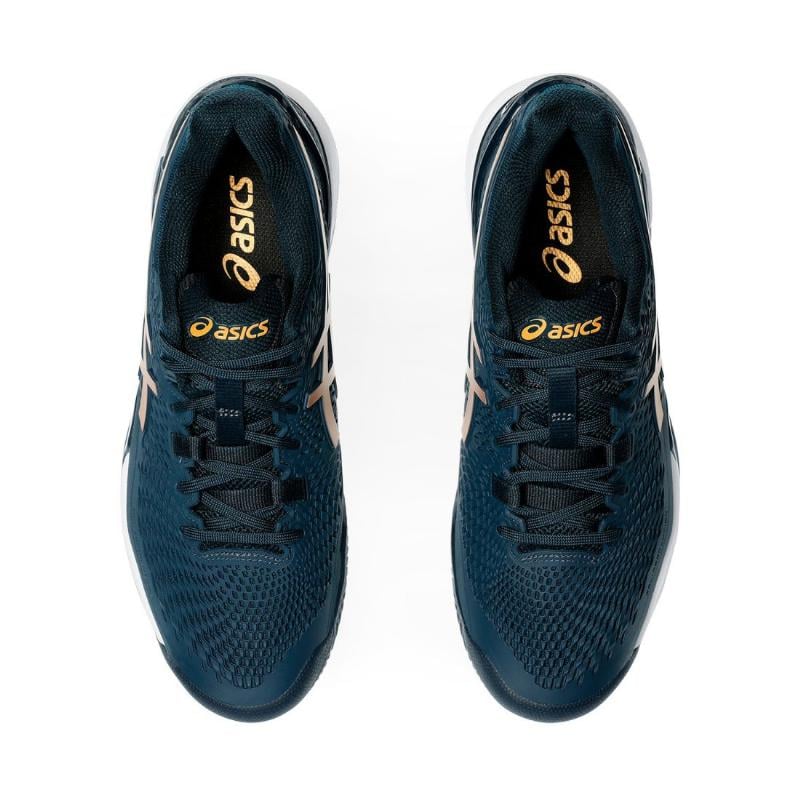 Asics Gel Resolution 9 Blue Gold Shoes