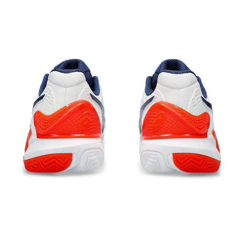 Asics Gel Resolution 9 Clay White Navy Shoes