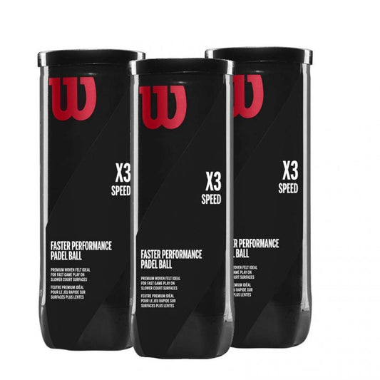 Wilson X3 Speed Balls Pack of 3