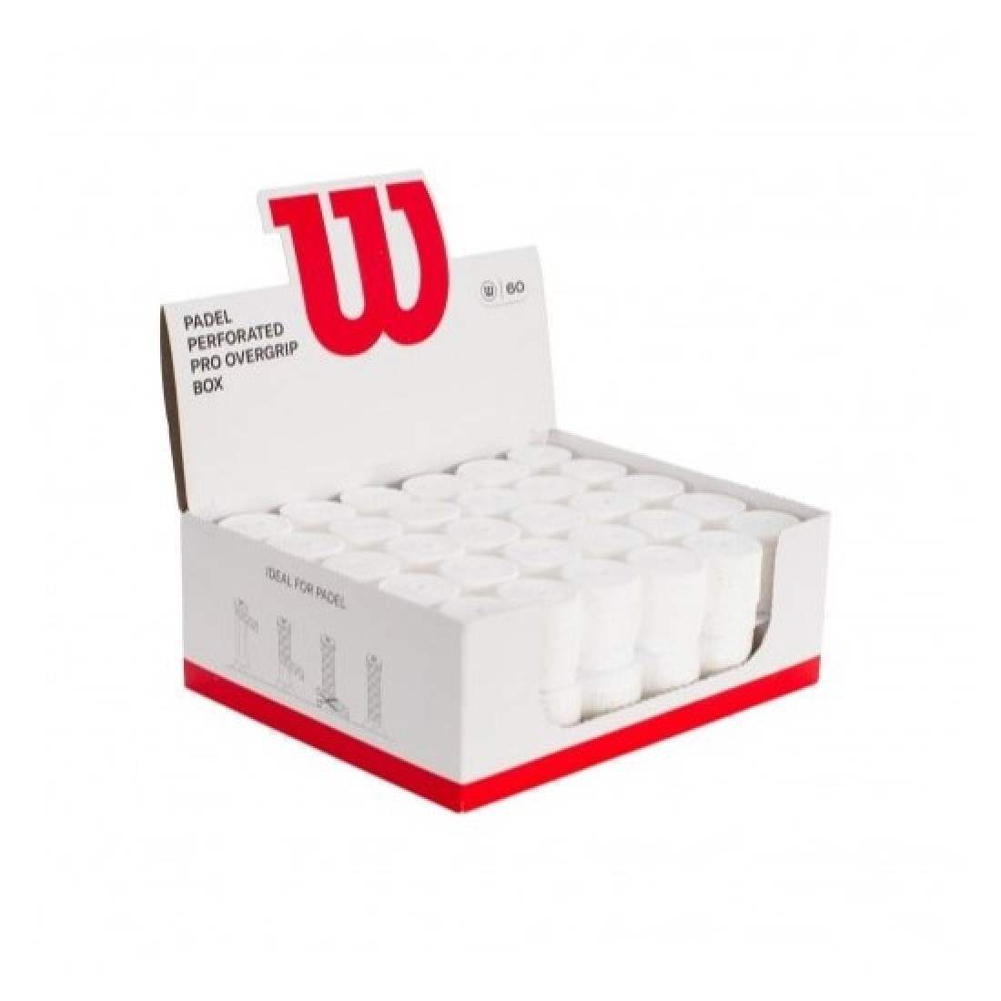 Wilson Padel Pro Perforated White Box 60 Overgrips