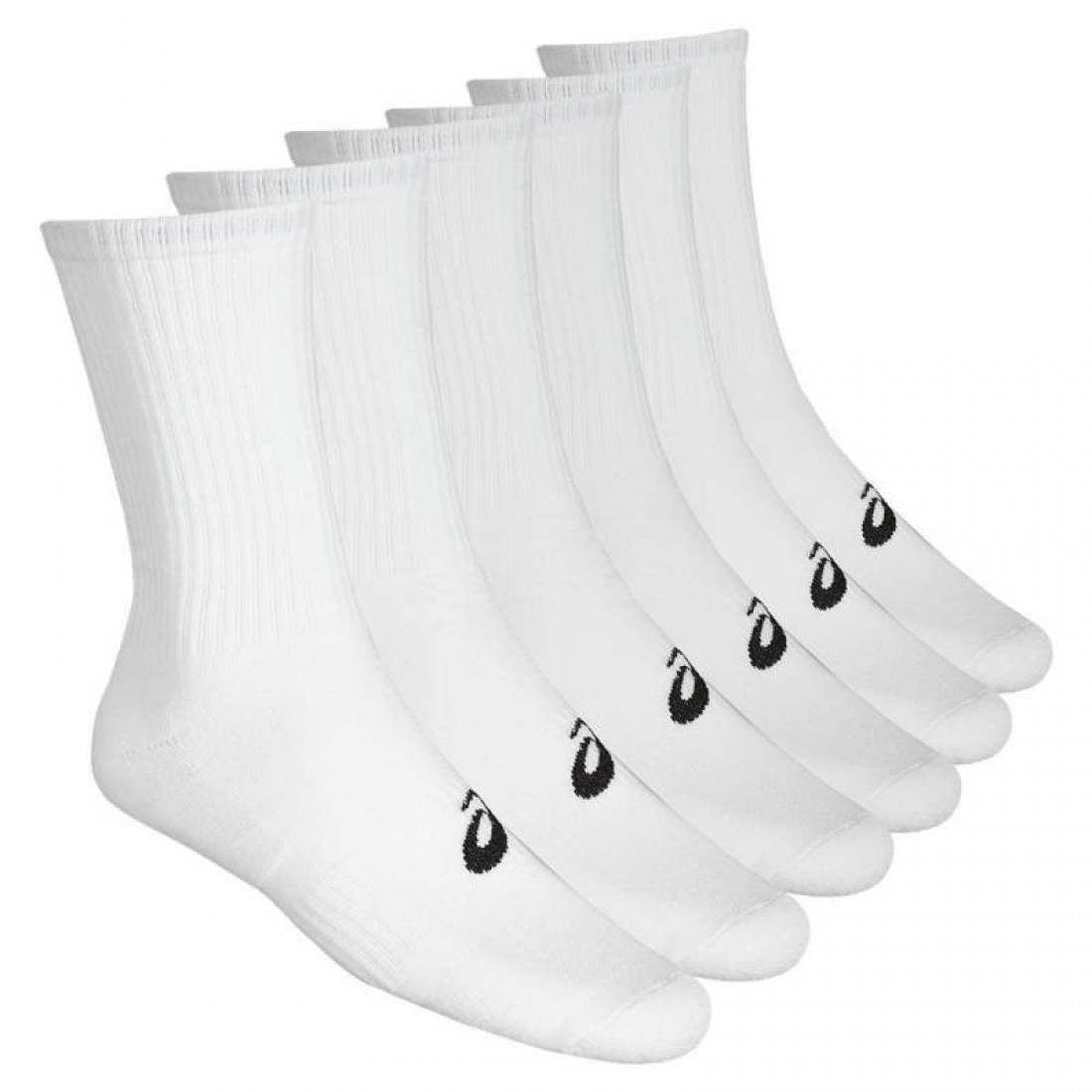 Asics Crew Socks White 6 Pairs