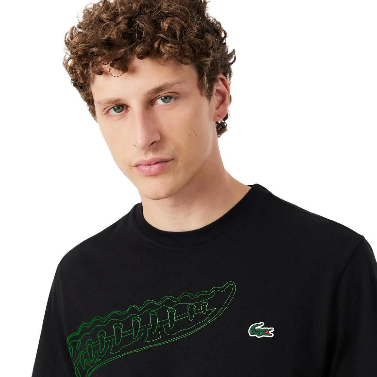 Lacoste Padel T-shirt Black Fluorescent Green