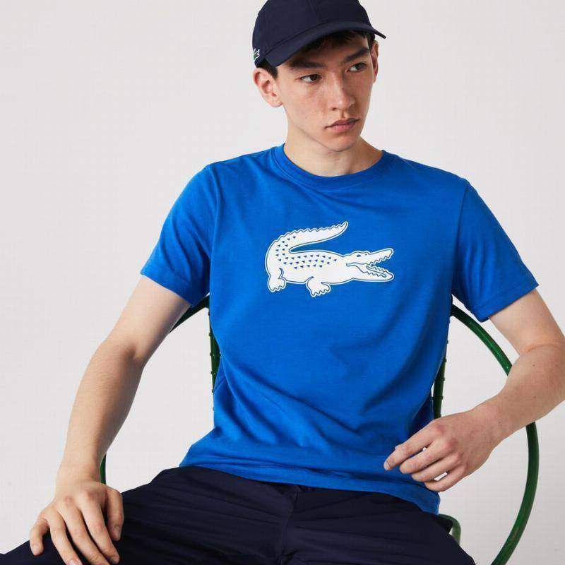 Lacoste Sport Breathable Blue White T-Shirt