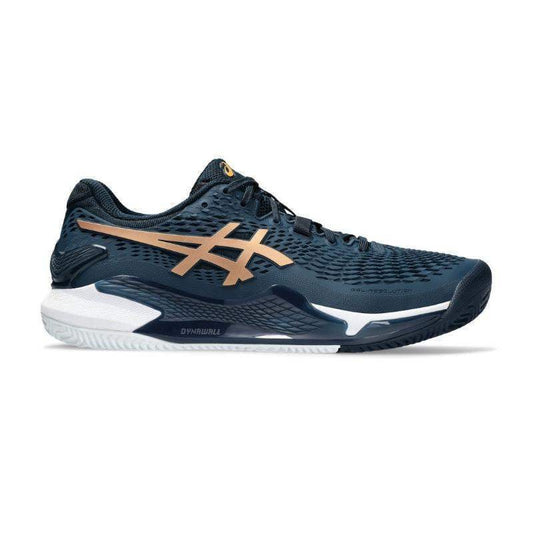 Asics Gel Resolution 9 Blue Gold Shoes